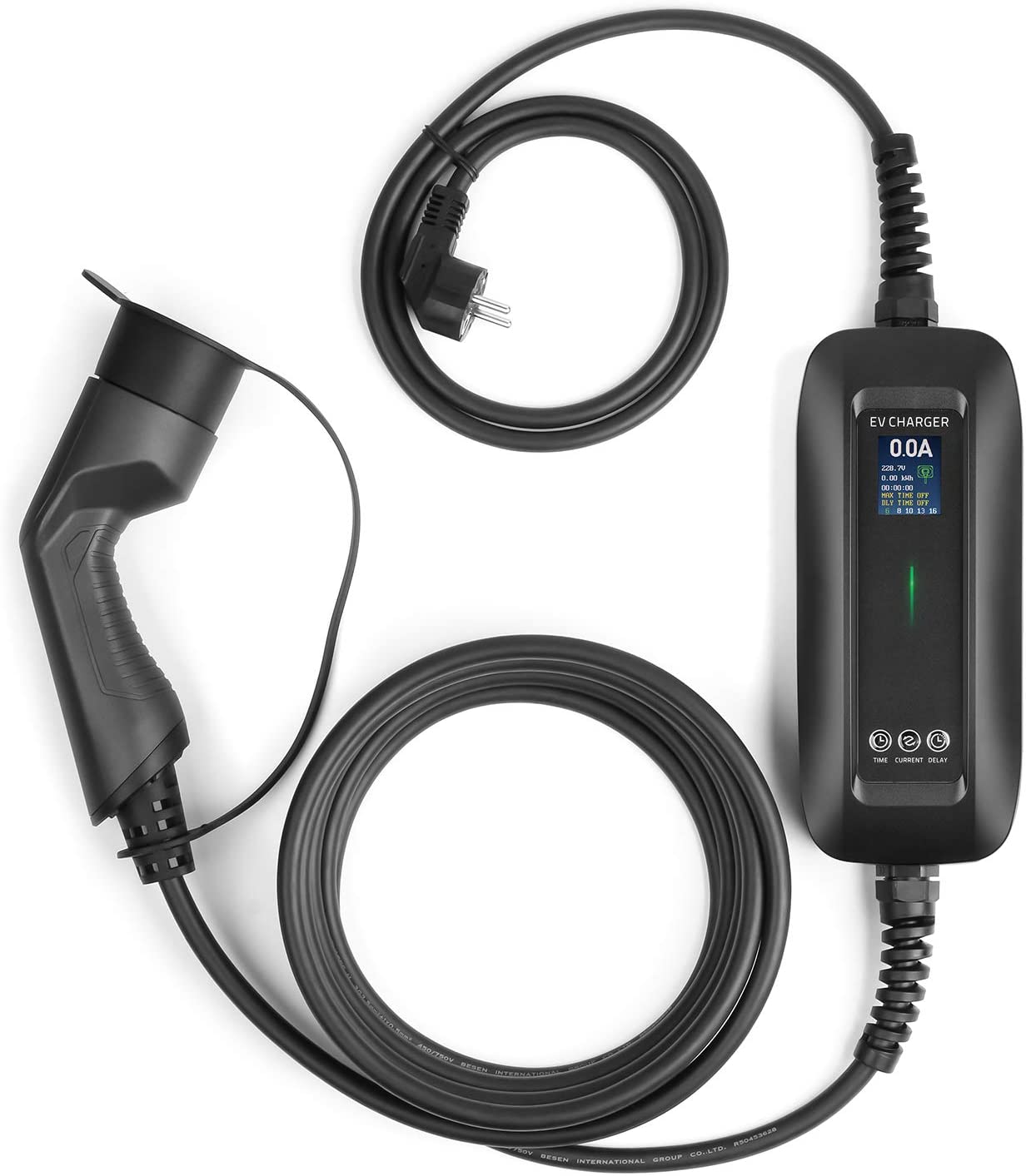 Chargeur portatif 8-16-24-32A avec câble type 2