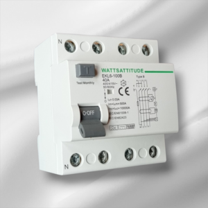INTERRUPTEUR DIFFÉRENTIEL TETRAPOLAIRE 40A 30mA TYPE B